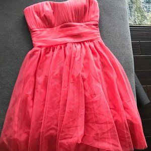 H&M Coral Strapless Dress Size Small